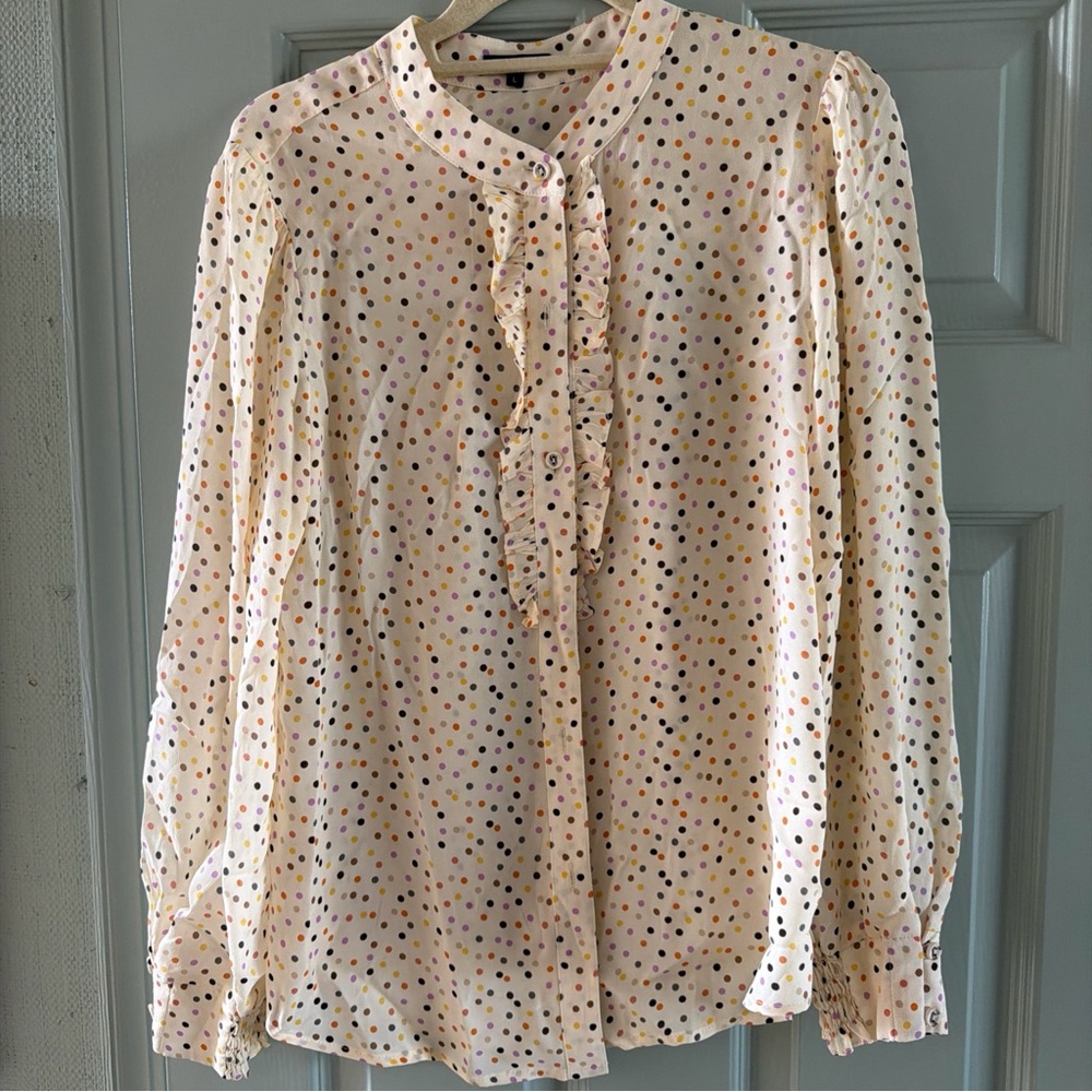 Elegant Multicolor Polka Dot Blouse